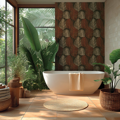 Livingwalls Metropolitan Stories Hot Spots Aria - Monte Palace Modern Braun Rot - 10,05 m x 0,53 m