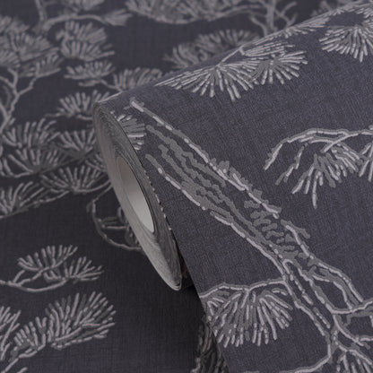Livingwalls Vibes & Styles Lin - Zen Branches Bäume Blau - 10,05 m x 0,53 m