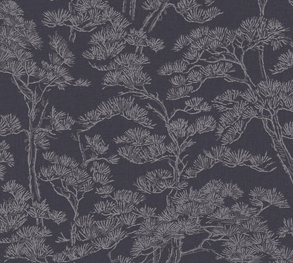 Livingwalls Vibes & Styles Lin - Zen Branches Bäume Blau - 10,05 m x 0,53 m