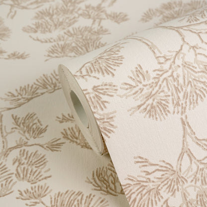 Livingwalls Vibes & Styles Lin - Zen Branches Bäume Beige Weiß - 10,05 m x 0,53 m