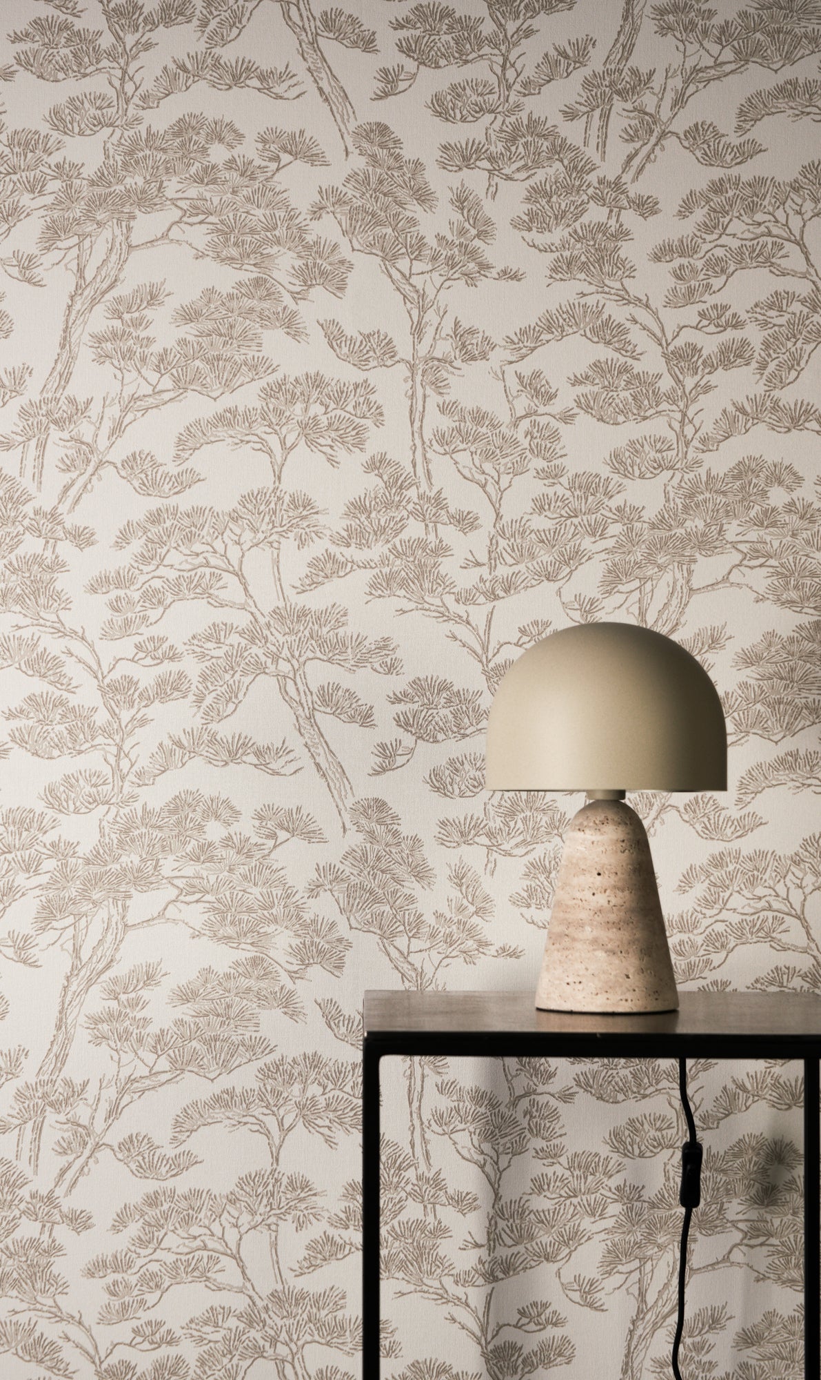 Livingwalls Vibes & Styles Lin - Zen Branches Bäume Beige Weiß - 10,05 m x 0,53 m