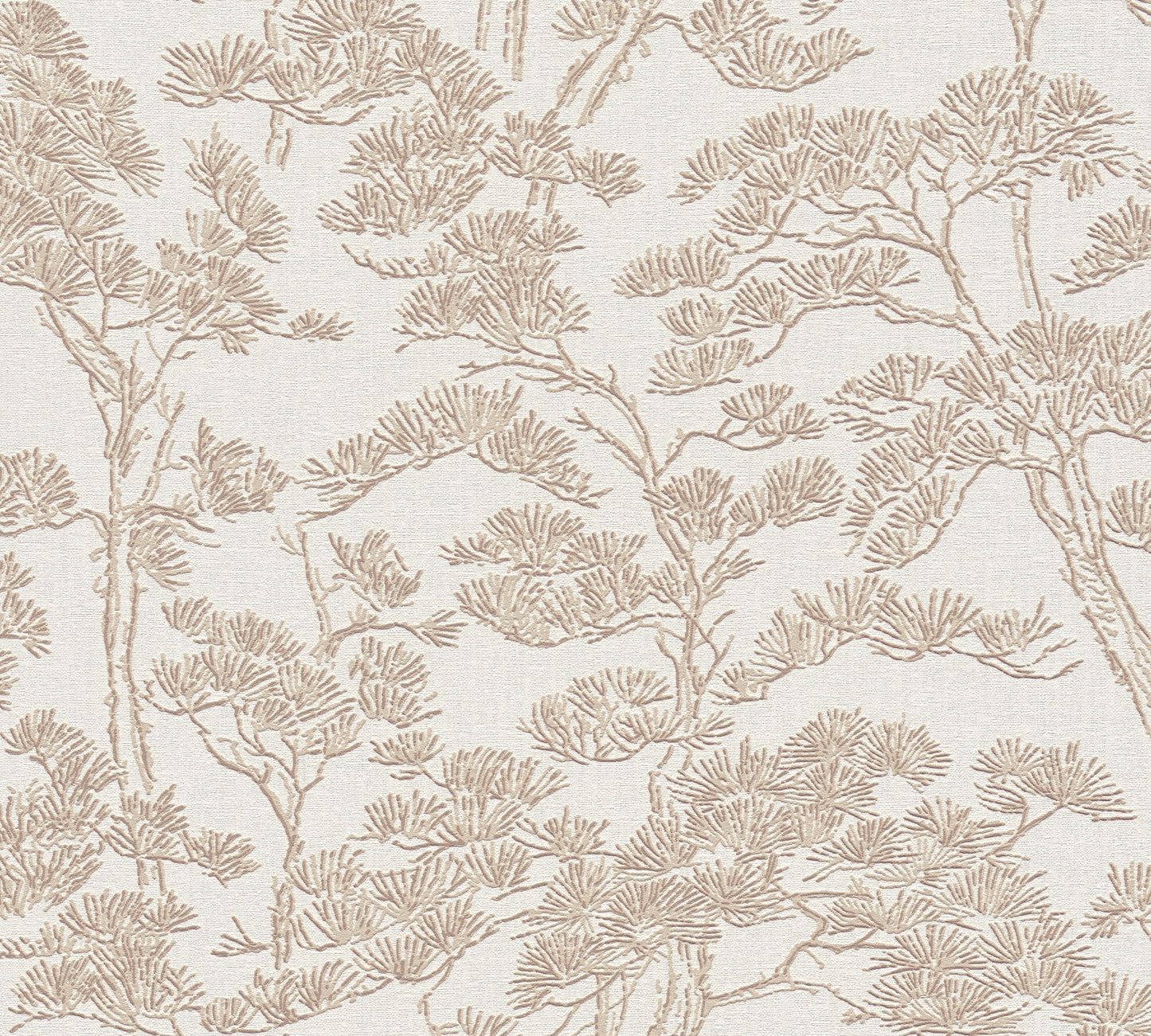 Livingwalls Vibes & Styles Lin - Zen Branches Bäume Beige Weiß - 10,05 m x 0,53 m