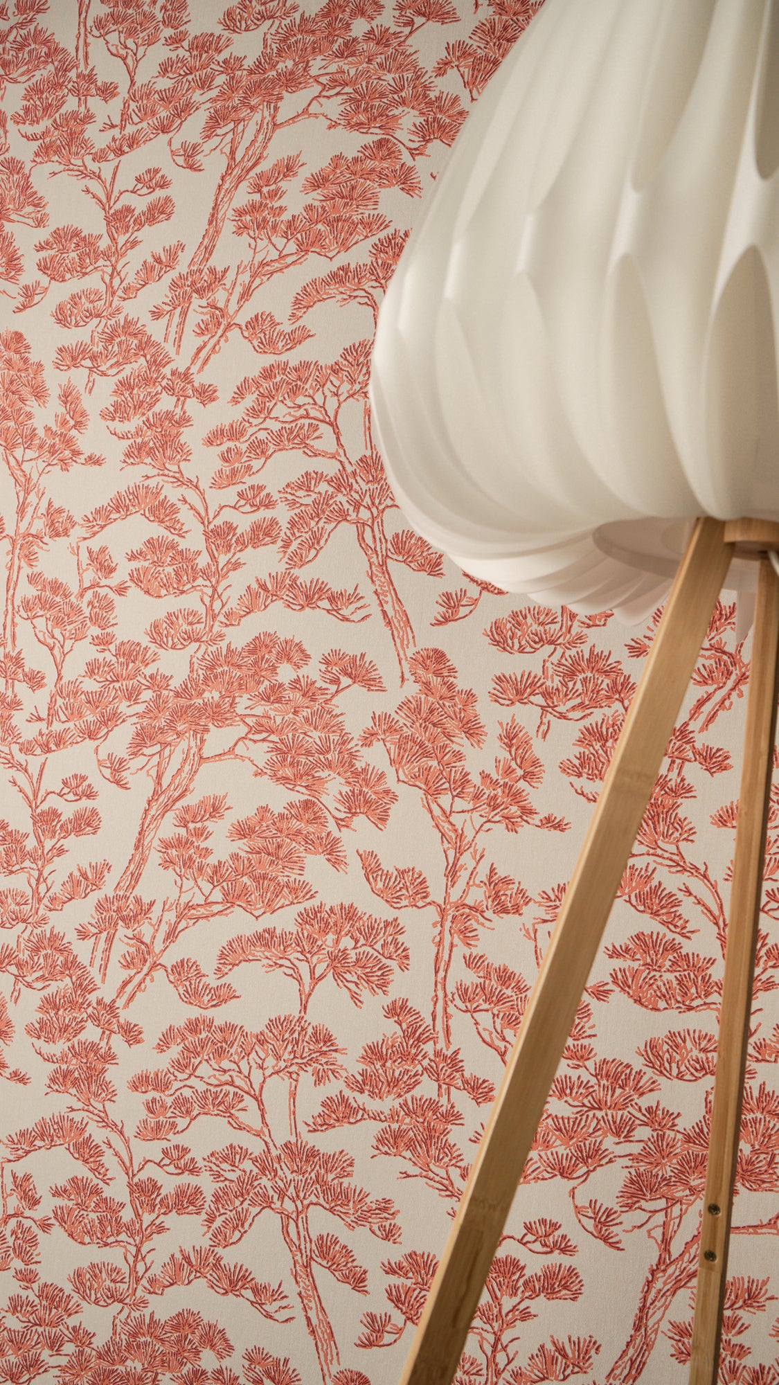 Livingwalls Vibes & Styles Lin - Zen Branches Bäume Beige Rot - 10,05 m x 0,53 m