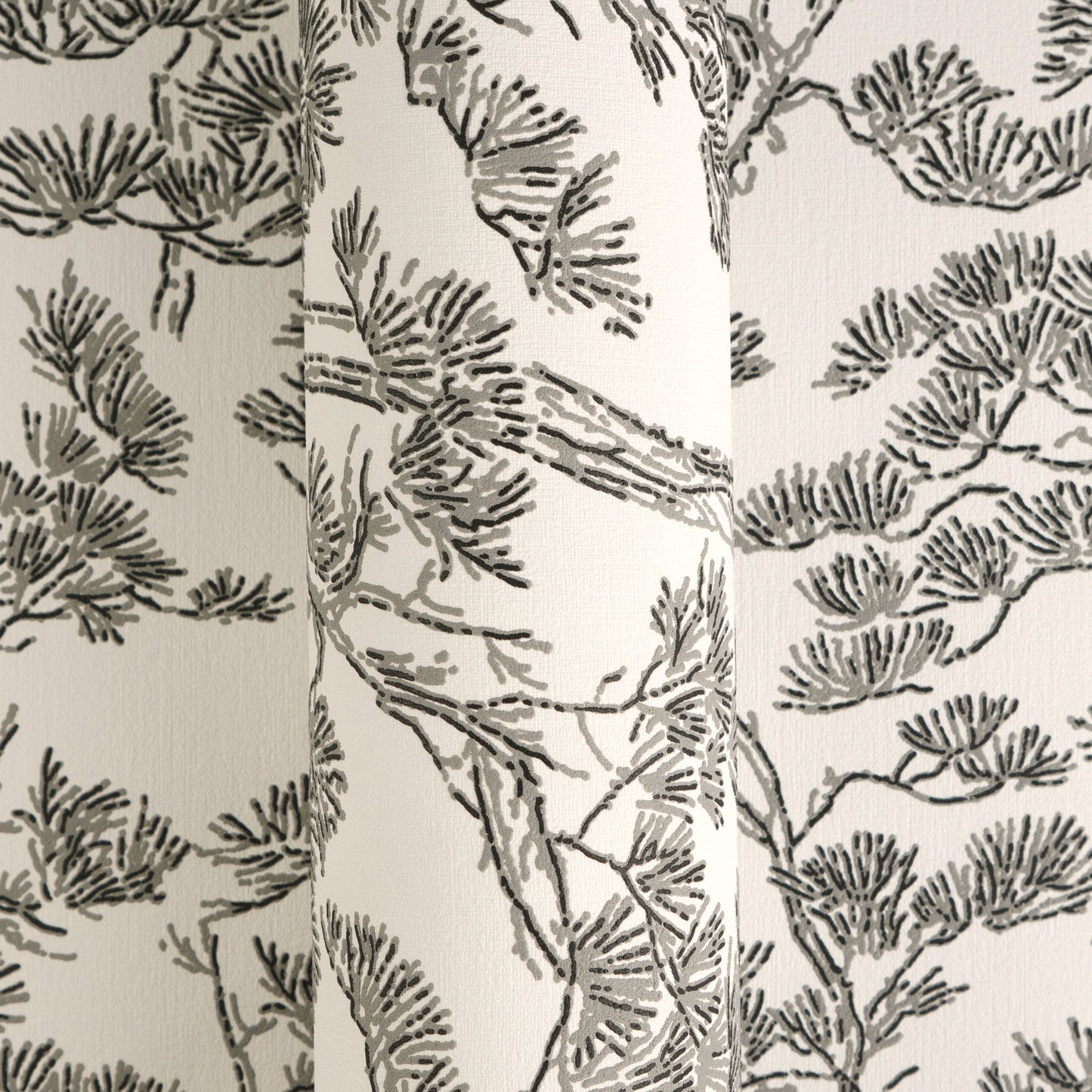 Mustertapete Pinienwald Graubeige - 10,05 m x 0,53 m