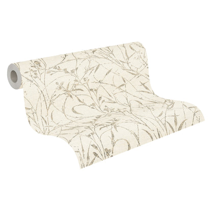 Mustertapete Wildblumen Cremebeige - 10,05 m x 0,53 m