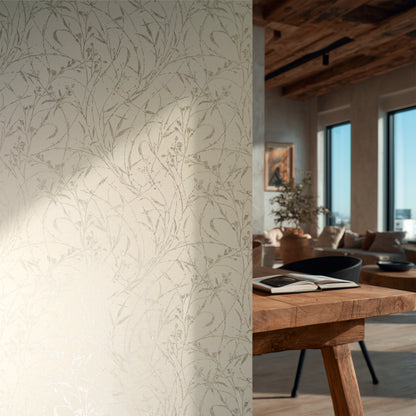 Livingwalls Vibes & Styles Fee - Wild Free Wildblumen Creme Beige - 10,05 m x 0,53 m