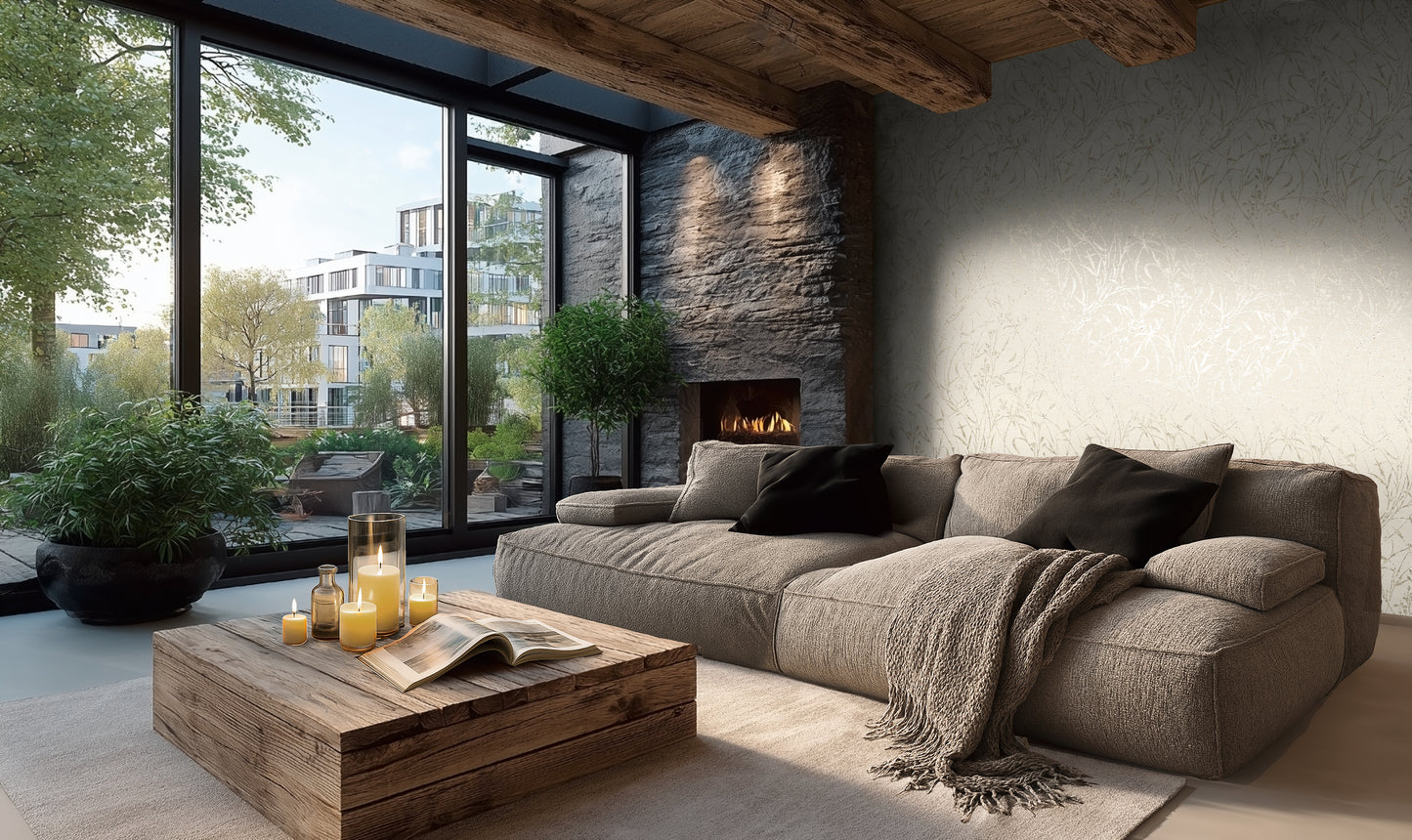 Livingwalls Vibes & Styles Fee - Wild Free Wildblumen Creme Beige - 10,05 m x 0,53 m