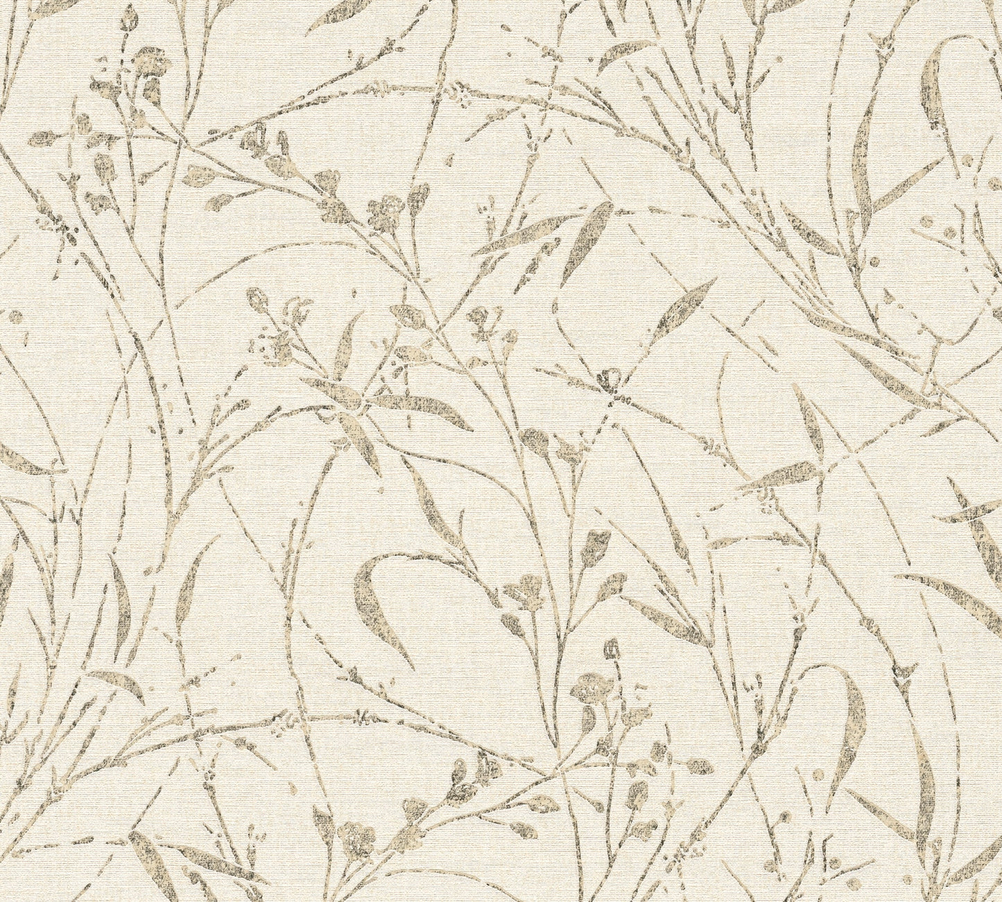 Mustertapete Wildblumen Cremebeige - 10,05 m x 0,53 m