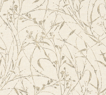 Livingwalls Vibes & Styles Fee - Wild Free Wildblumen Creme Beige - 10,05 m x 0,53 m