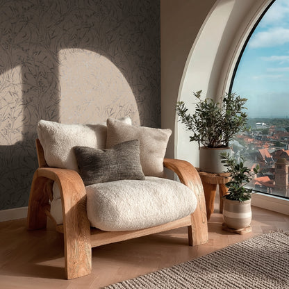 Livingwalls Vibes & Styles Fee - Wild Free Wildblumen Braun - 10,05 m x 0,53 m