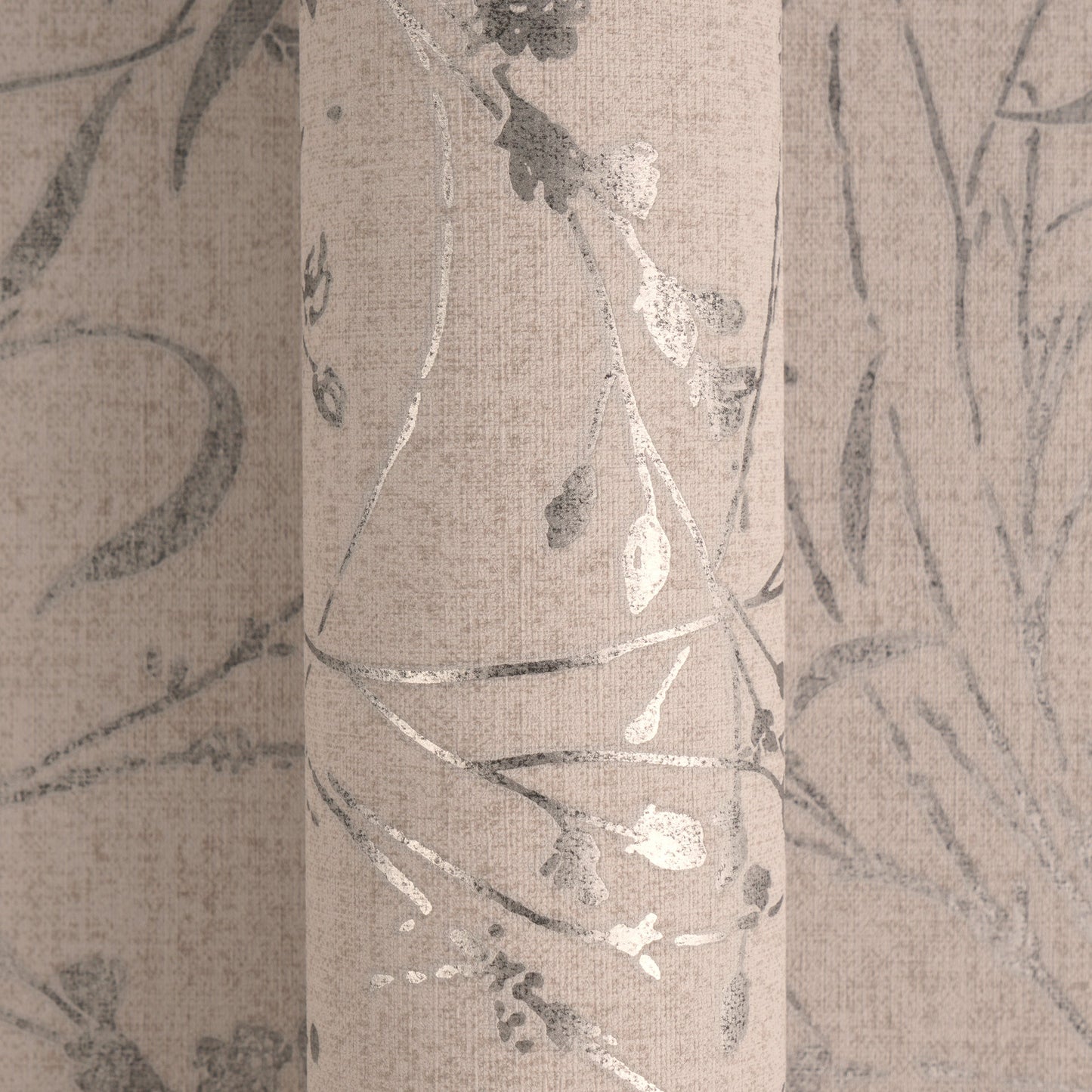 Mustertapete Wildblumen Altrosa - 10,05 m x 0,53 m