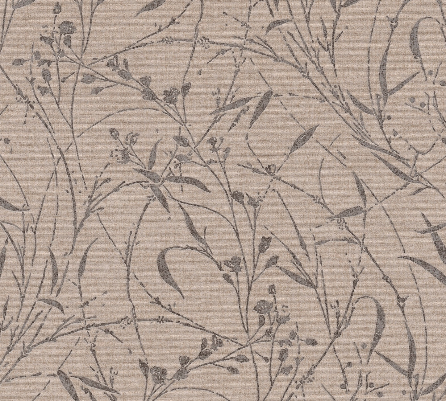 Mustertapete Wildblumen Altrosa - 10,05 m x 0,53 m