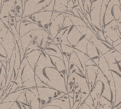 Mustertapete Wildblumen Altrosa - 10,05 m x 0,53 m