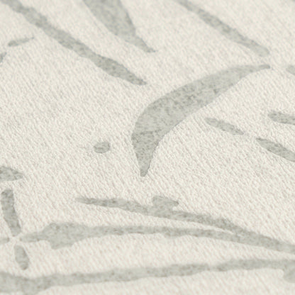 Mustertapete Wildblumen Lichtgrau - 10,05 m x 0,53 m