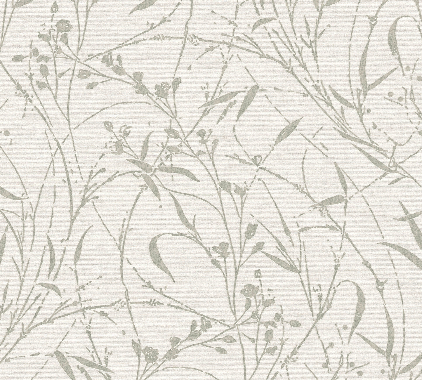 Livingwalls Vibes & Styles Fee - Wild Free Wildblumen Creme Grün - 10,05 m x 0,53 m