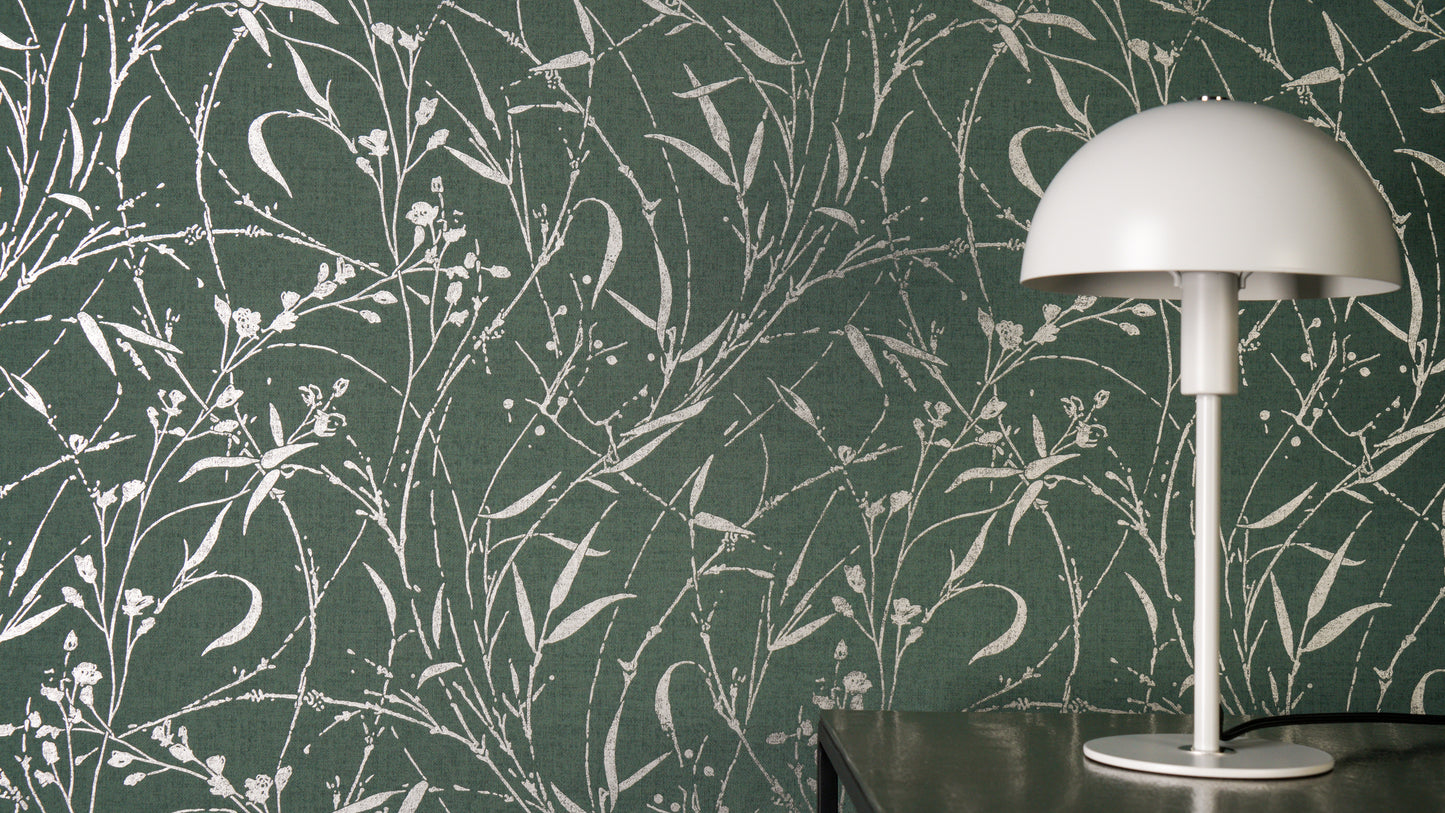 Livingwalls Vibes & Styles Fee - Wild Free Wildblumen Grün - 10,05 m x 0,53 m