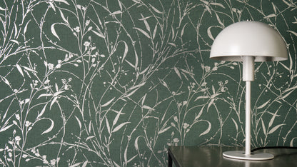 Livingwalls Vibes & Styles Fee - Wild Free Wildblumen Grün - 10,05 m x 0,53 m