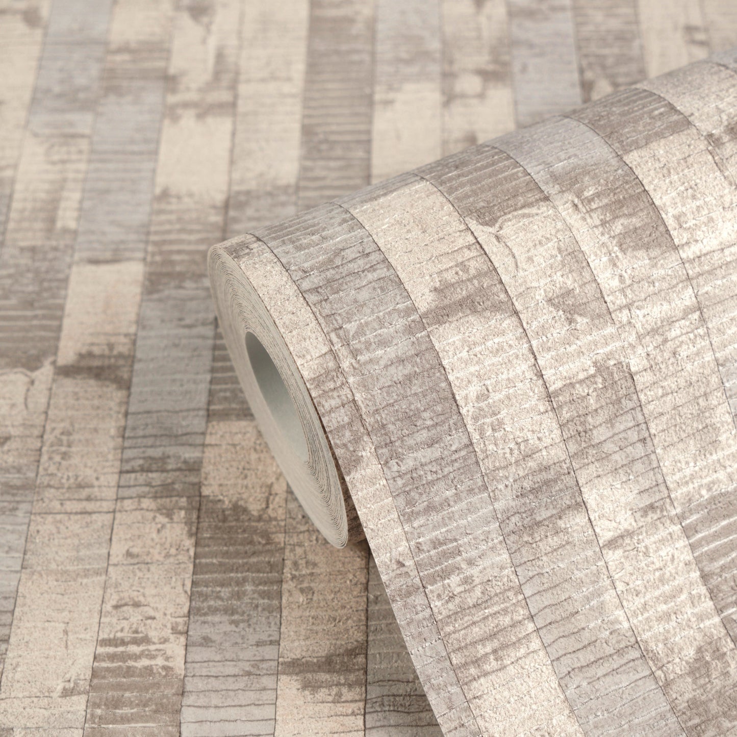 Mustertapete Holzpaneele Naturbeige - 10,05 m x 0,53 m