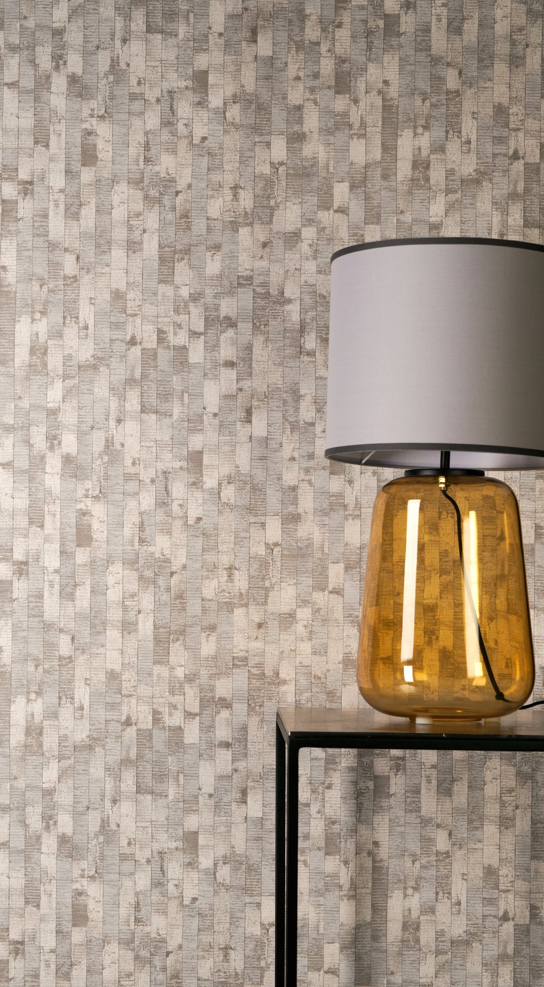 Mustertapete Holzpaneele Naturbeige - 10,05 m x 0,53 m