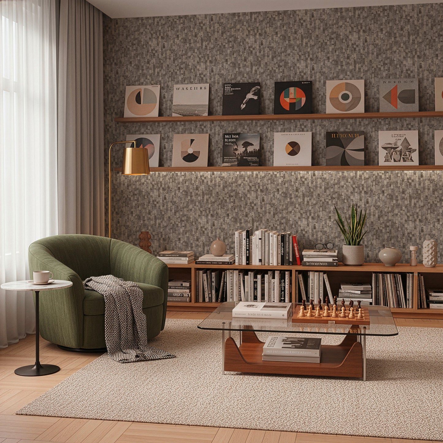 Livingwalls Vibes & Styles Daniel - Urban Lines Streifen Grau Beige - 10,05 m x 0,53 m