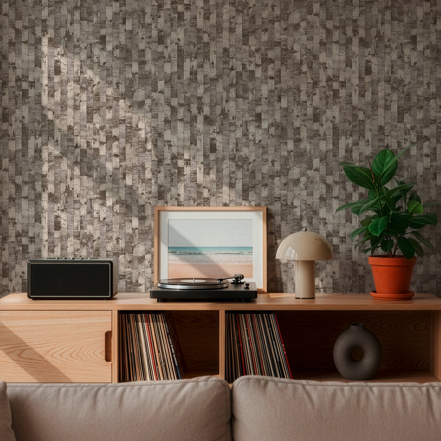 Livingwalls Vibes & Styles Daniel - Urban Lines Streifen Grau Beige - 10,05 m x 0,53 m