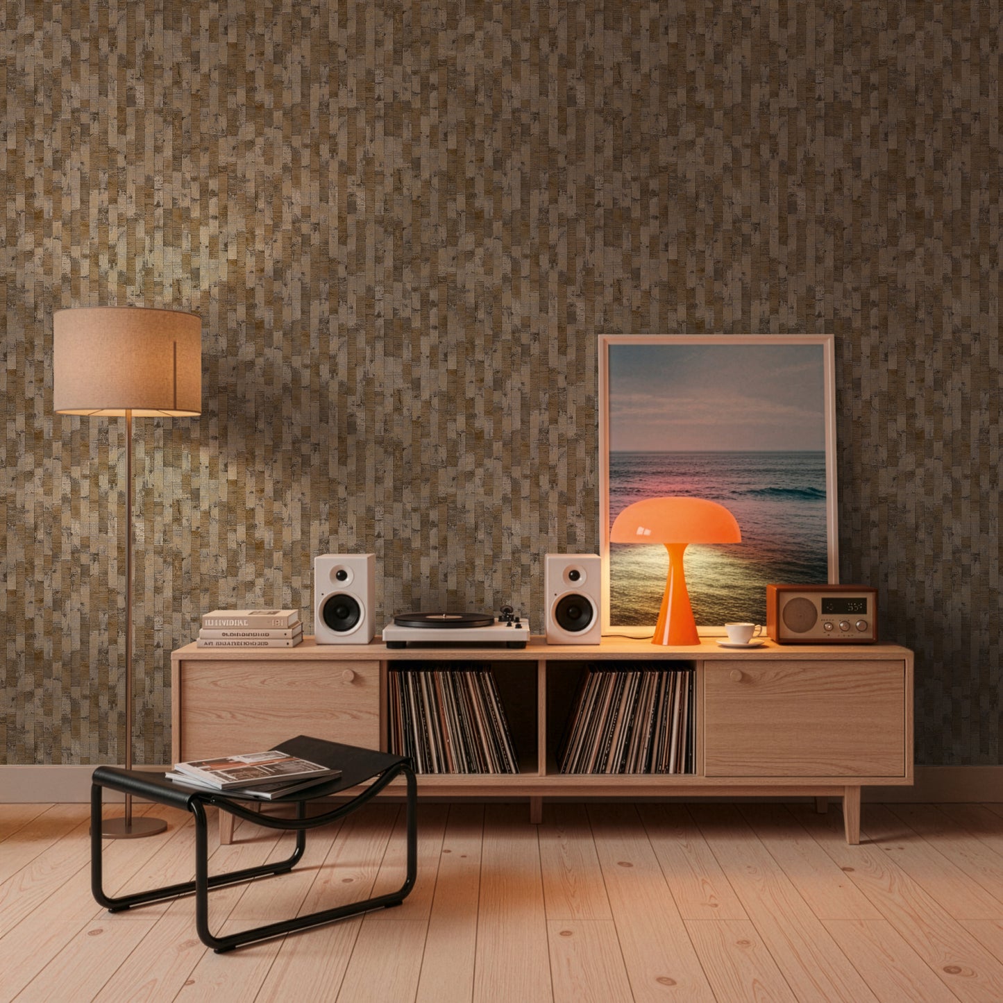 Livingwalls Vibes & Styles Daniel - Urban Lines Streifen Braun - 10,05 m x 0,53 m