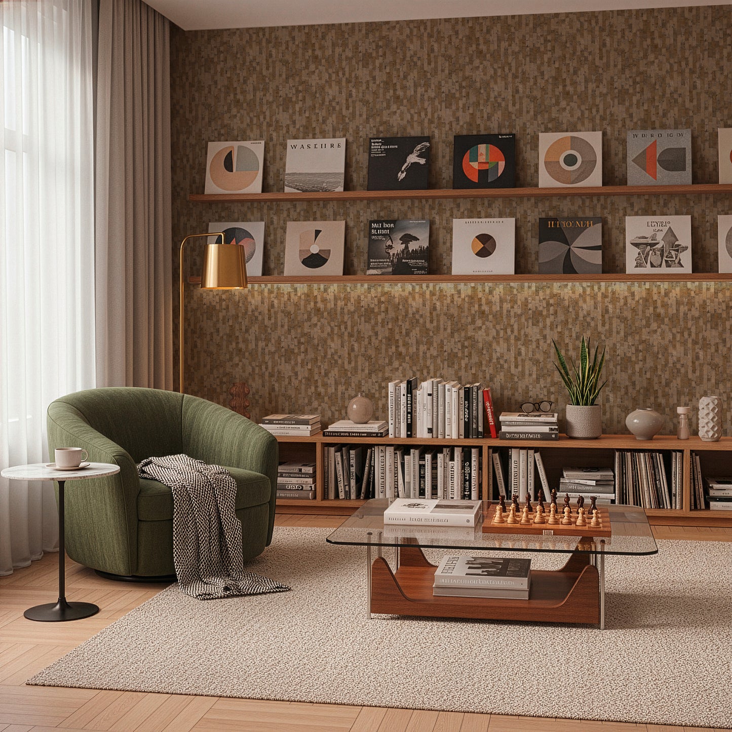 Livingwalls Vibes & Styles Daniel - Urban Lines Streifen Braun - 10,05 m x 0,53 m
