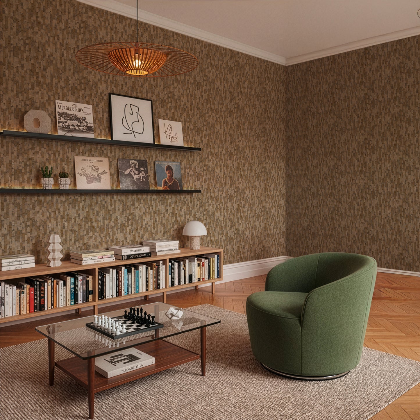 Livingwalls Vibes & Styles Daniel - Urban Lines Streifen Braun - 10,05 m x 0,53 m