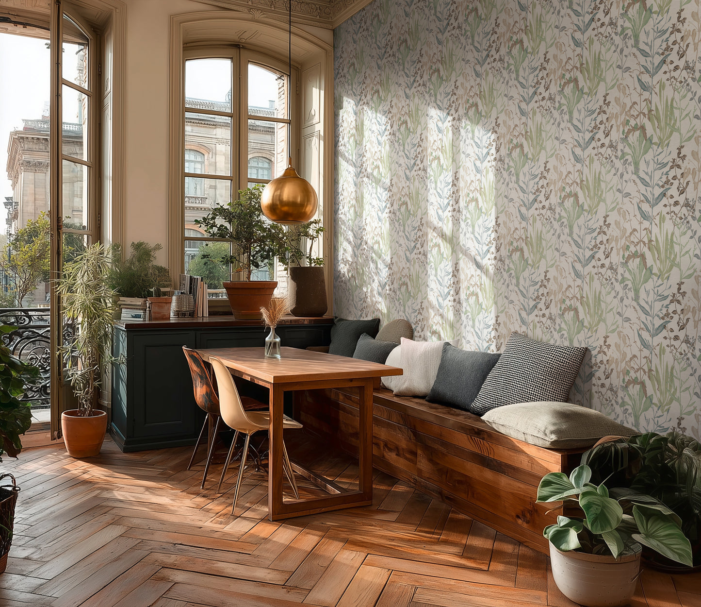 Livingwalls Vibes & Styles Elodie - Maison Botanique Blätter Braun - 10,05 m x 0,53 m