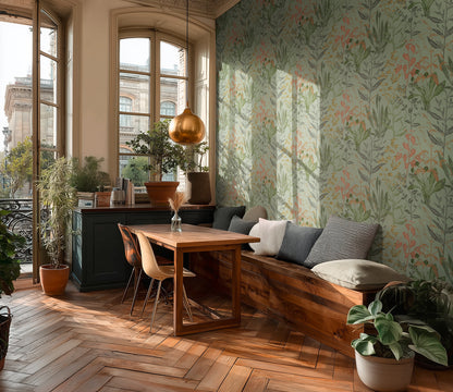Livingwalls Vibes & Styles Elodie - Maison Botanique Blätter Grün - 10,05 m x 0,53 m