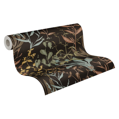 Livingwalls Vibes & Styles Elodie - Maison Botanique Blätter Schwarz - 10,05 m x 0,53 m