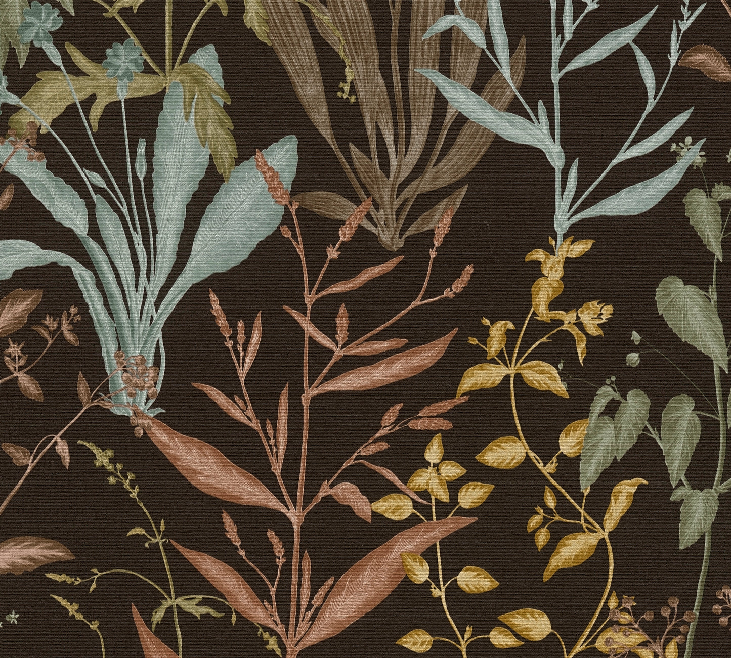 Livingwalls Vibes & Styles Elodie - Maison Botanique Blätter Schwarz - 10,05 m x 0,53 m