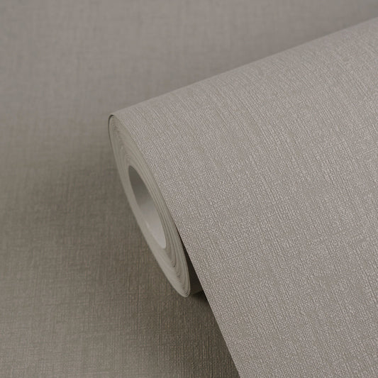 Strukturtapete Leinenoptik Taupe - 10,05 m x 0,53 m