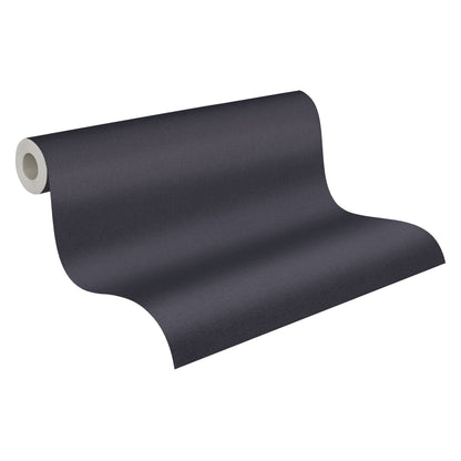Mustertapete Leinenoptik Anthrazit - 10,05 m x 0,53 m