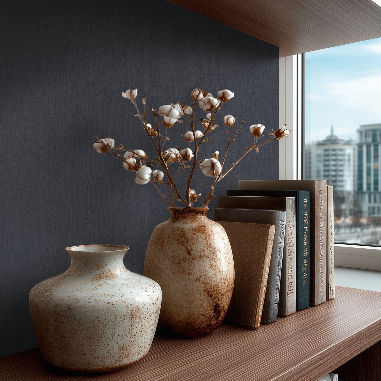 Livingwalls Vibes & Styles  Strukturtapete Blau Dunkelblau - 10,05 m x 0,53 m