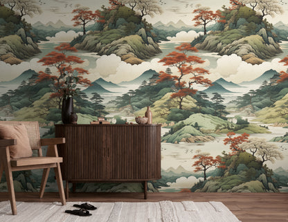 Fototapete Berge Beige - 3,71 m x  2,80 m