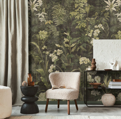 Fototapete Blumen Dunkel - 1,59 m x 2,80 m