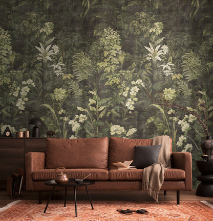 Fototapete Blumen Dunkel - 1,59 m x 2,80 m
