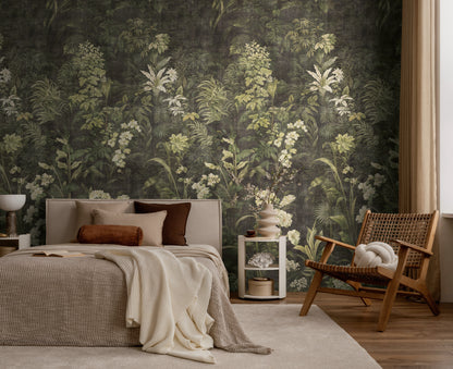 Fototapete Blumen Dunkel - 1,59 m x 2,80 m