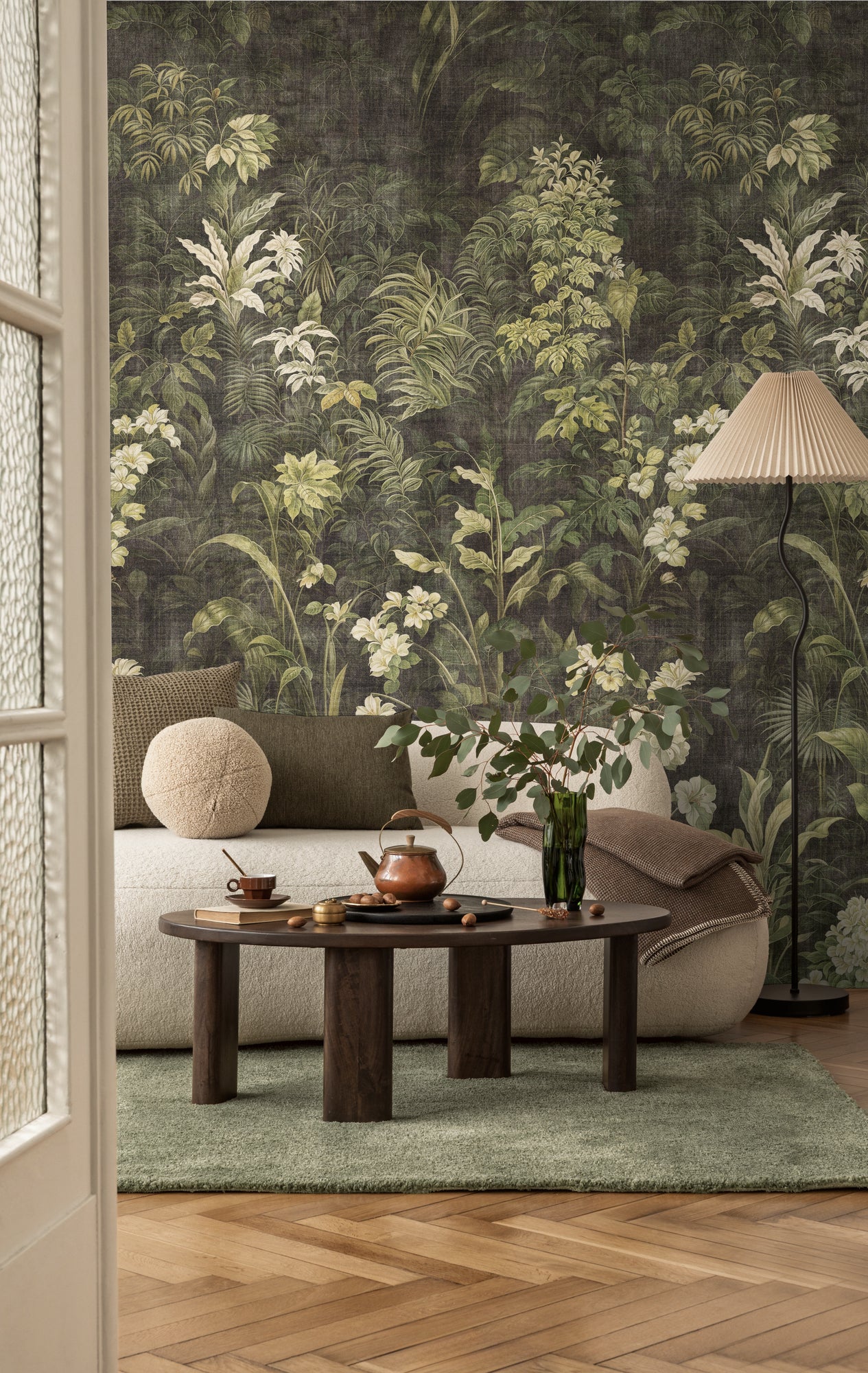 Fototapete Blumen Dunkel - 1,59 m x 2,80 m