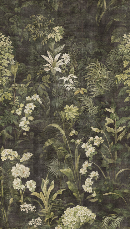 Fototapete Blumen Dunkel - 1,59 m x 2,80 m