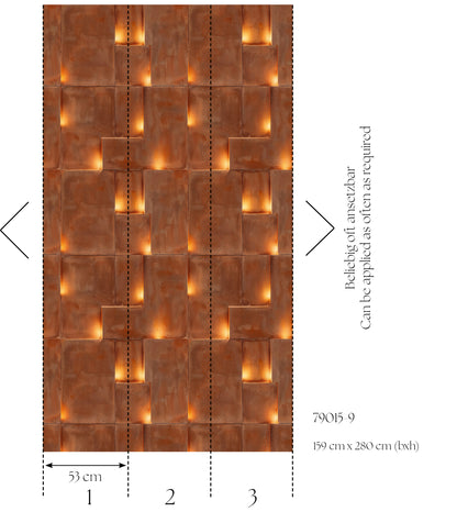 Fototapete Beton Terrakotta - 1,59 m x 2,80 m