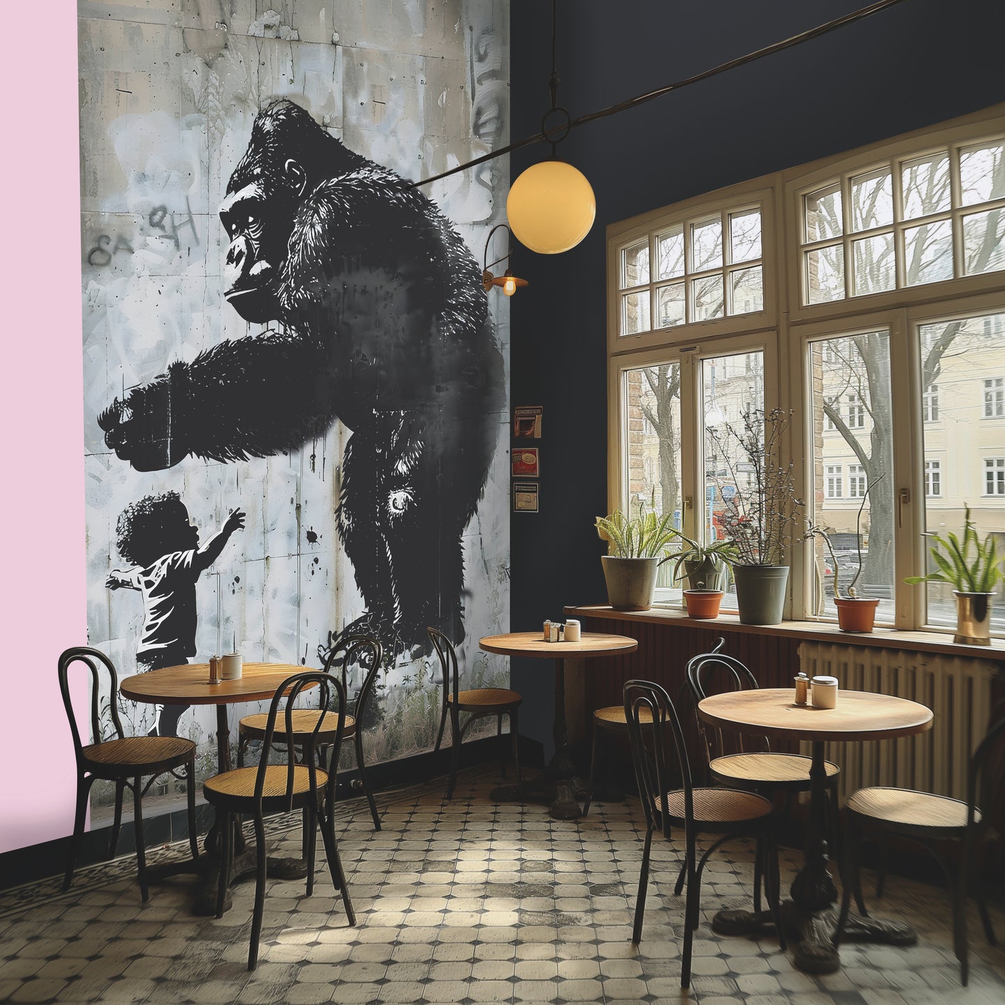 Fototapete Gorilla Kind - 1,59 m x 2,80 m