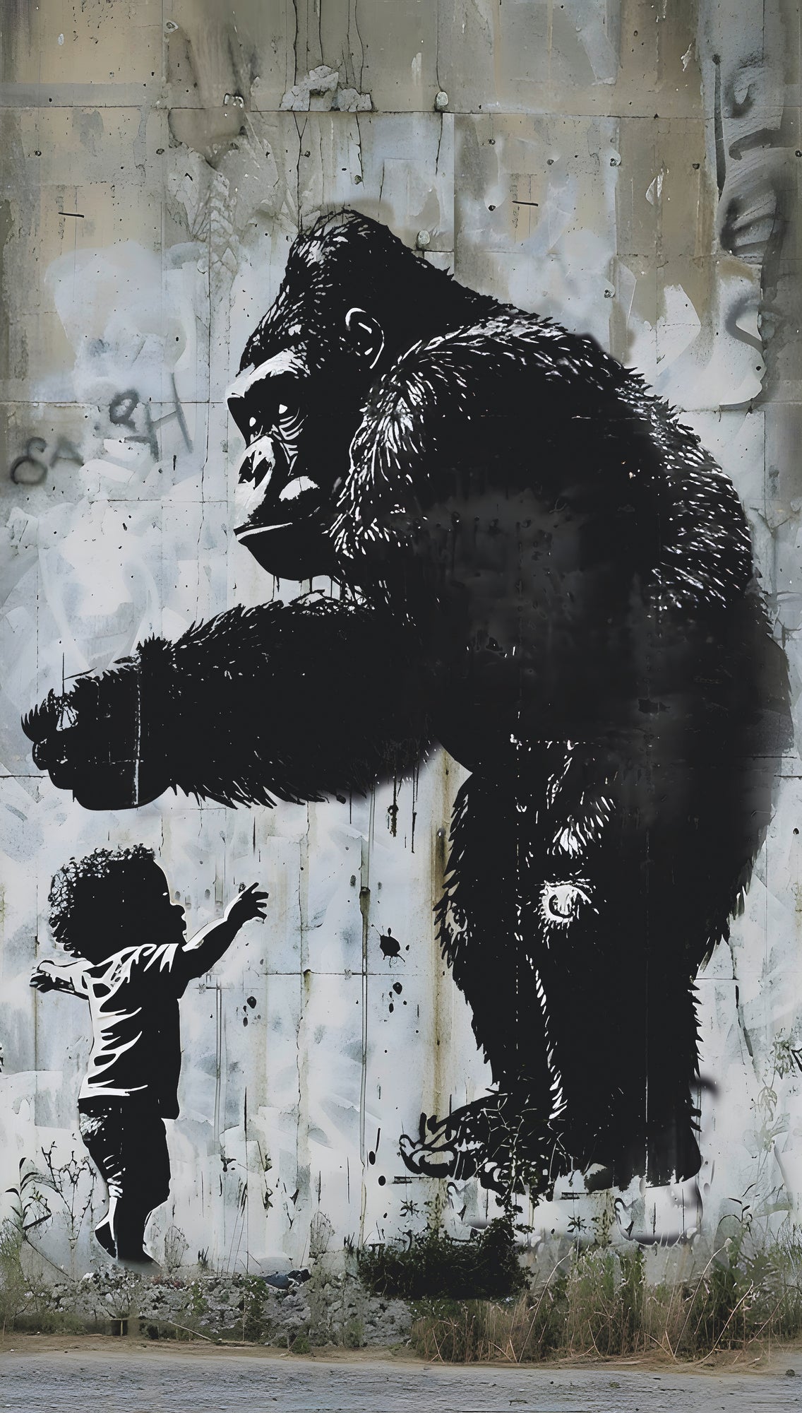 Fototapete Gorilla Kind - 1,59 m x 2,80 m