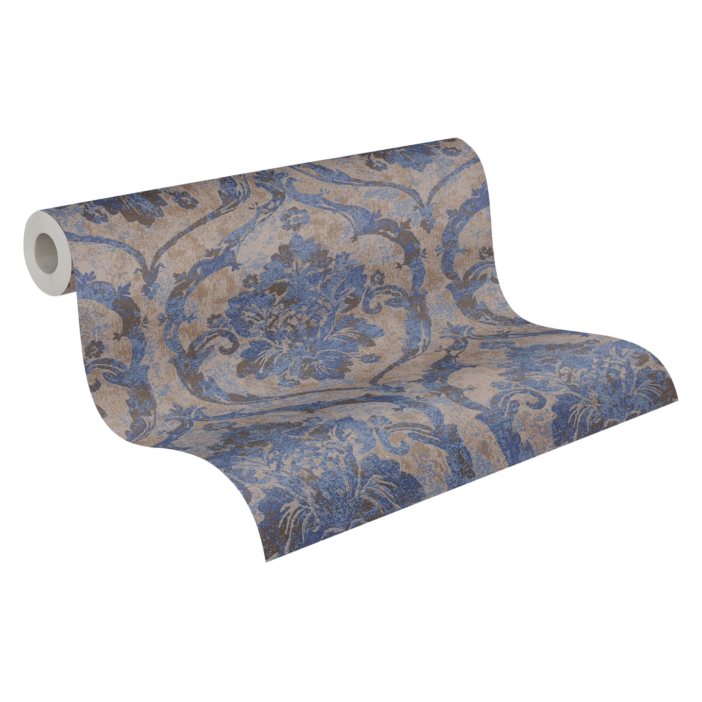 Livingwalls Vibes & Styles Davide - Maison Du Temps Ornament Blau - 10,05 m x 0,53 m