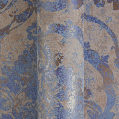 Livingwalls Vibes & Styles Davide - Maison Du Temps Ornament Blau - 10,05 m x 0,53 m