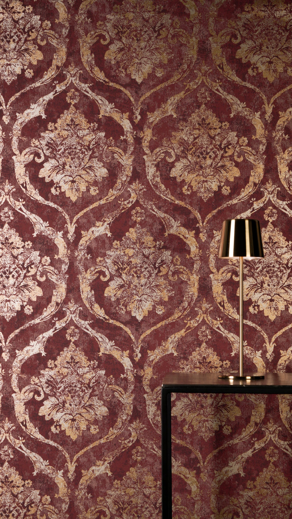 Livingwalls Vibes & Styles Davide - Maison Du Temps Ornament Rot - 10,05 m x 0,53 m