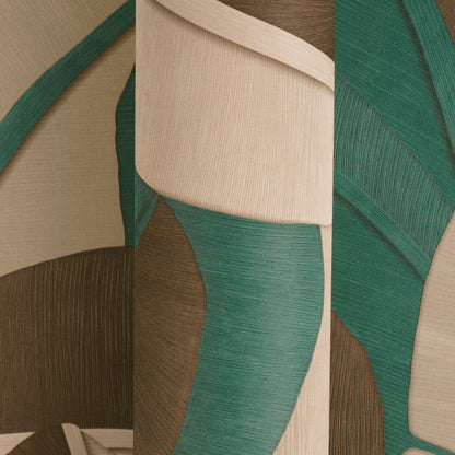 Livingwalls Vibes & Styles Isabelle - Golden Canopy Palmenblätter Beige Braun - 10,05 m x 0,53 m