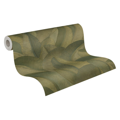 Livingwalls Vibes & Styles Isabelle - Golden Canopy Palmenblätter Grün - 10,05 m x 0,53 m