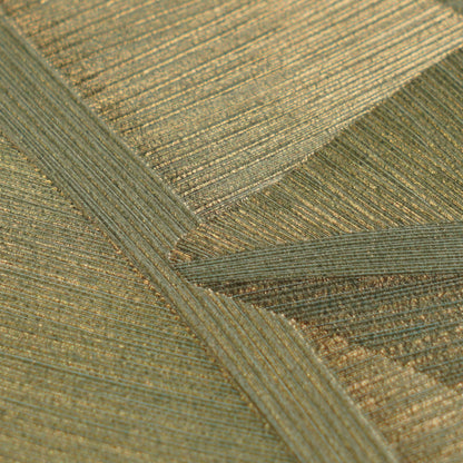 Livingwalls Vibes & Styles Isabelle - Golden Canopy Palmenblätter Grün - 10,05 m x 0,53 m
